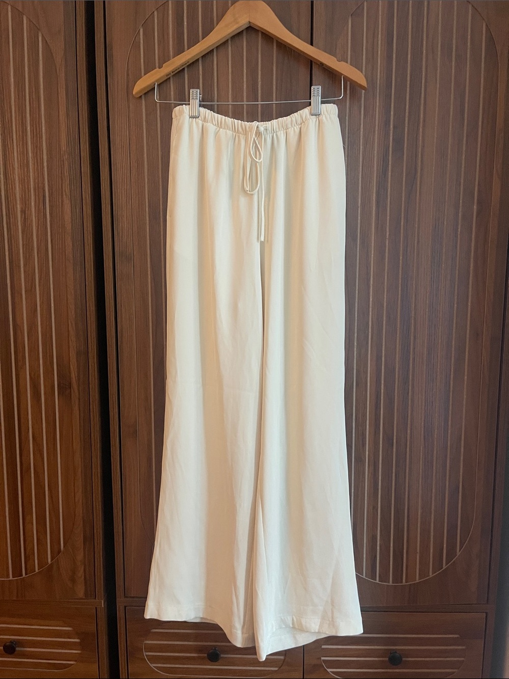 Butter Yellow Flare Drawstring Trousers